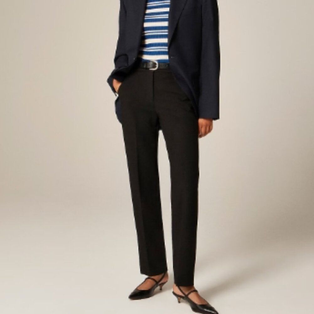 NWOT J. Crew Kate Straight-Leg Pant in Four-Season Stretch Black in Size 12